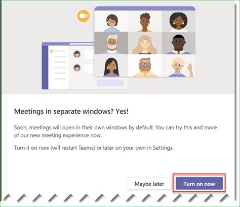 Teams meetings no longer in separate Window .
